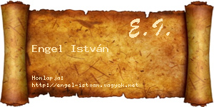 Engel István névjegykártya